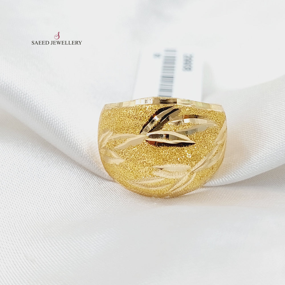 Sanded Ring  Made Of 21K Yellow Gold by Saeed Jewelry-29908