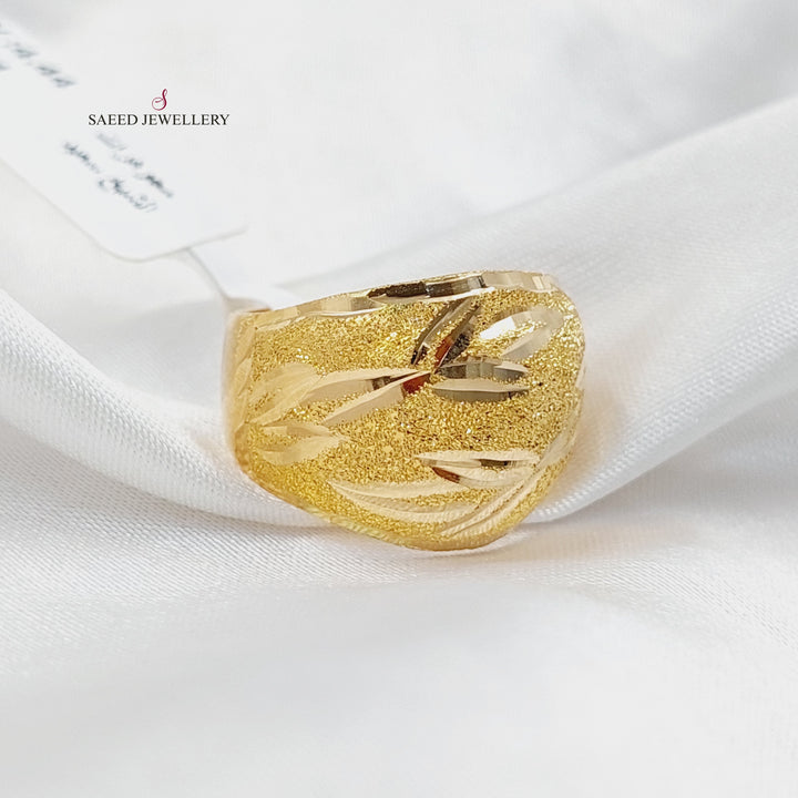 Sanded Ring  Made Of 21K Yellow Gold by Saeed Jewelry-29908