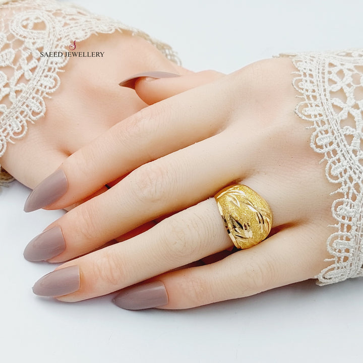 Sanded Ring  Made Of 21K Yellow Gold by Saeed Jewelry-29908