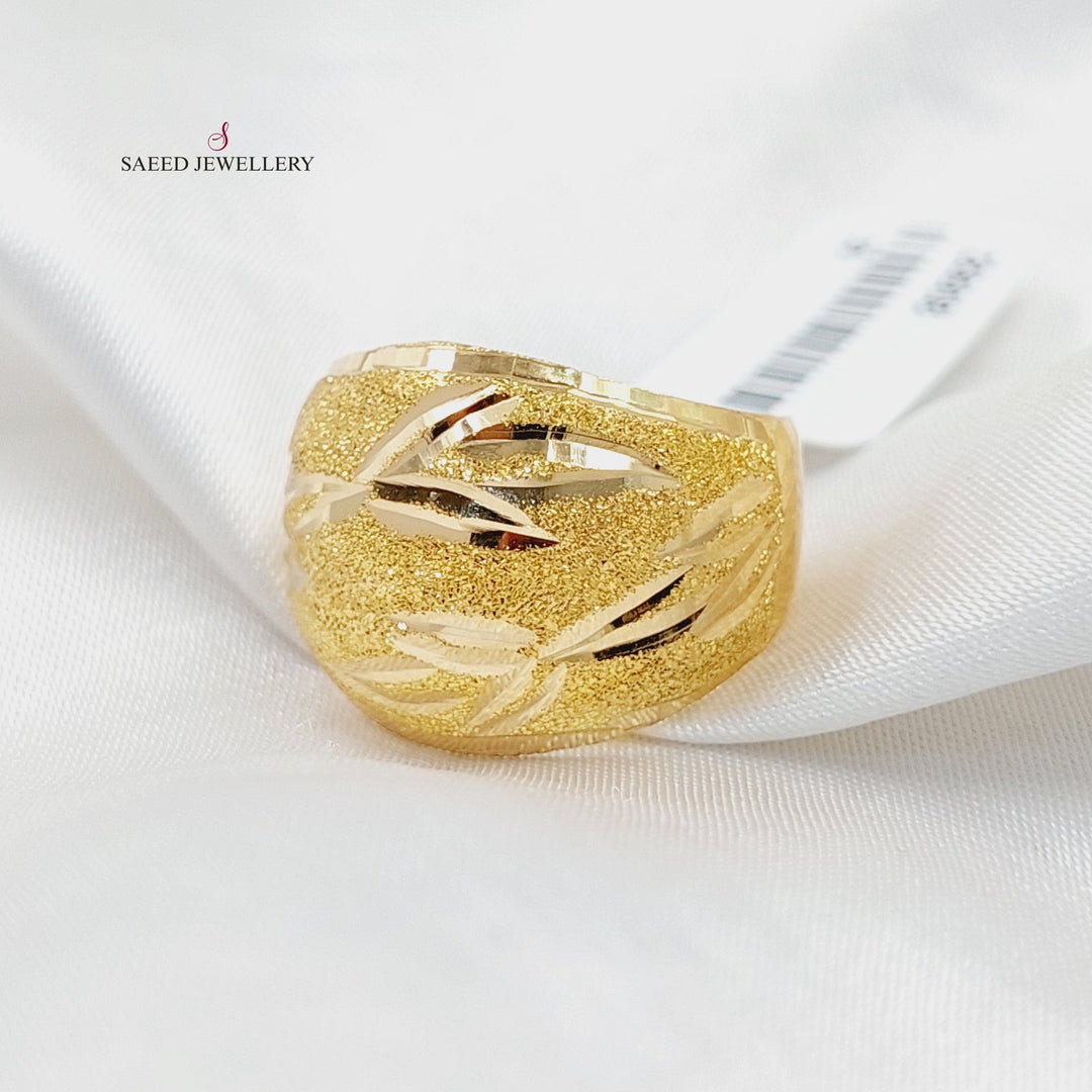 Sanded Ring  Made Of 21K Yellow Gold by Saeed Jewelry-29908