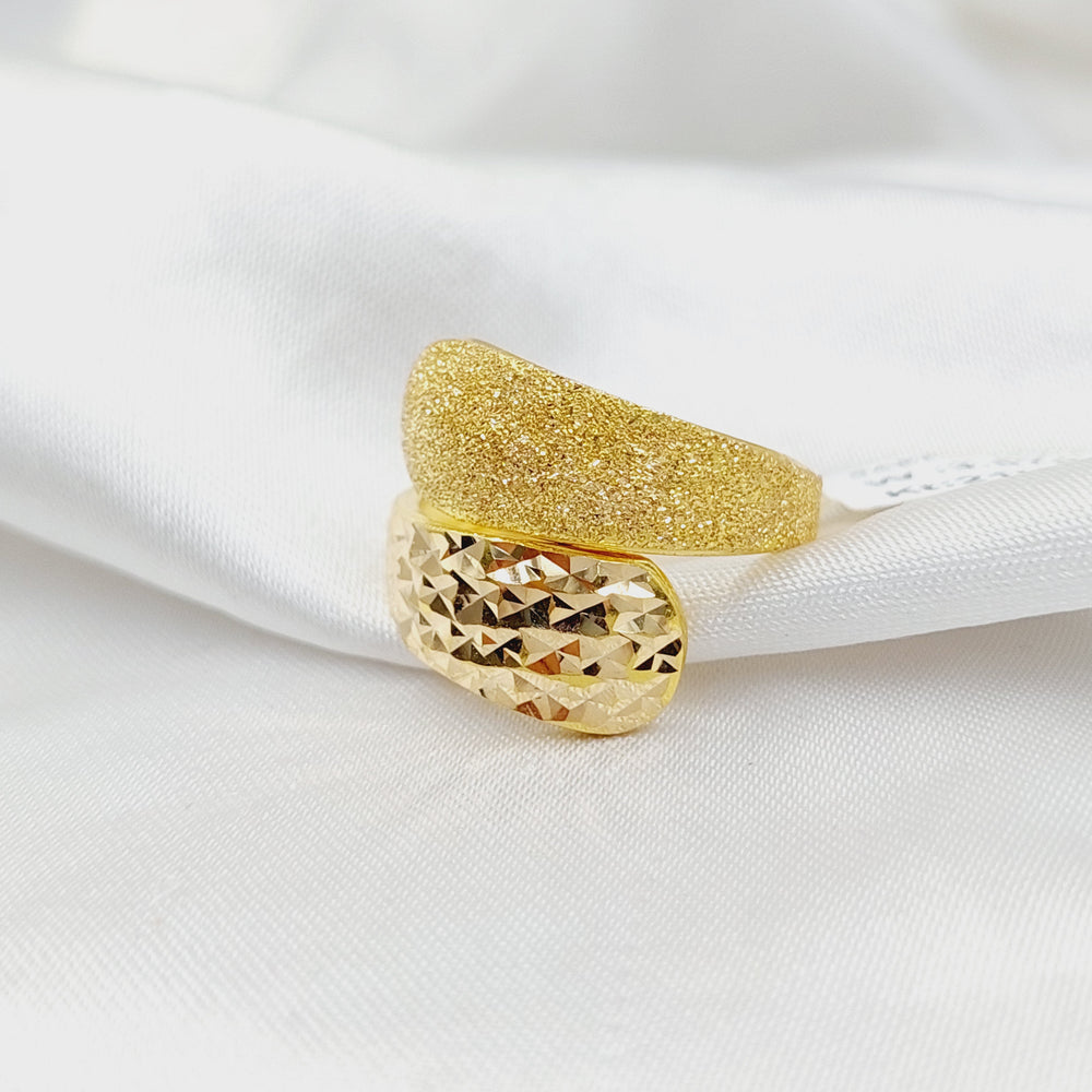 Sanded Ring  Made of 21K Yellow Gold by Saeed Jewelry-31051