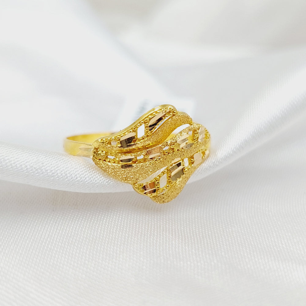 Sanded Ring  Made of 21K Yellow Gold by Saeed Jewelry-31055