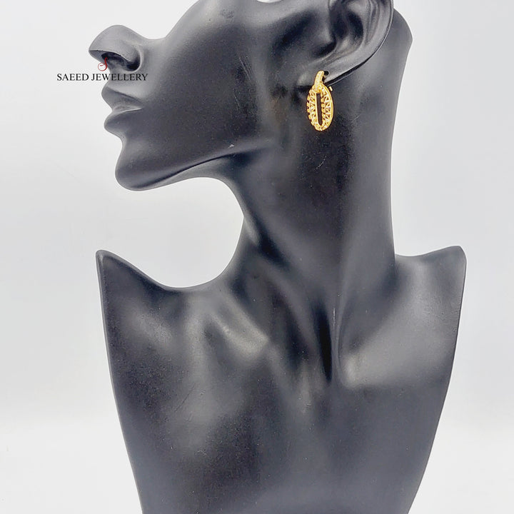 Screw Earrings Made Of 21K Yellow Gold by Saeed Jewelry-28279