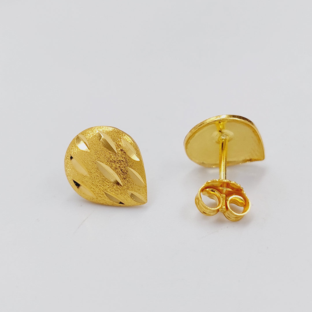 Screw Earrings  Made of 21K Yellow Gold by Saeed Jewelry-31161