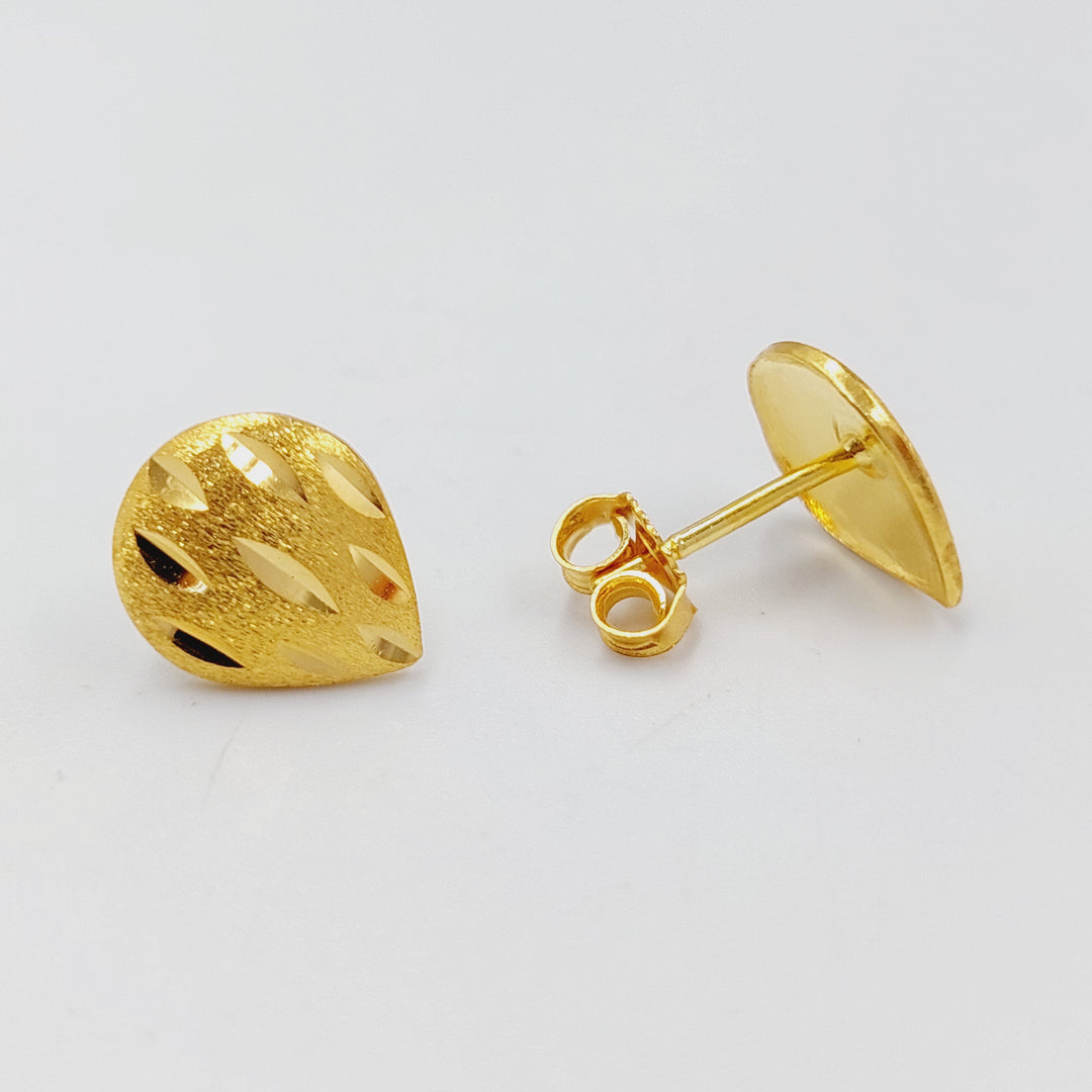 Screw Earrings  Made of 21K Yellow Gold by Saeed Jewelry-31161