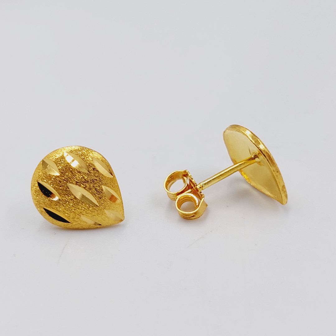 Screw Earrings  Made of 21K Yellow Gold by Saeed Jewelry-31161