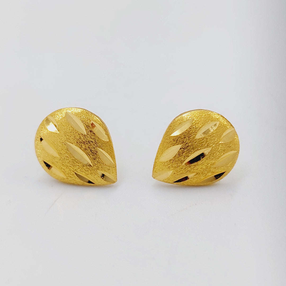 Screw Earrings  Made of 21K Yellow Gold by Saeed Jewelry-31161