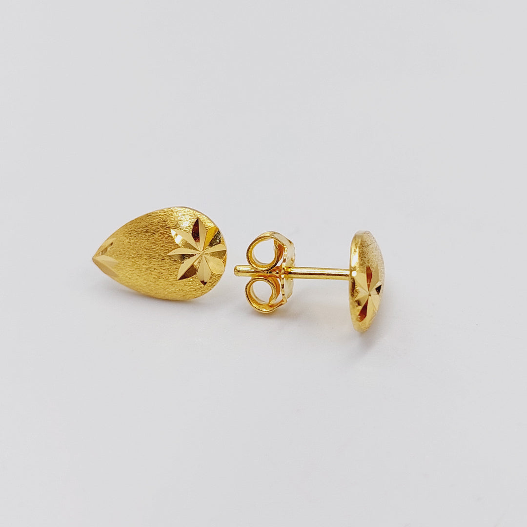 Screw Earrings  Made of 21K Yellow Gold by Saeed Jewelry-31162