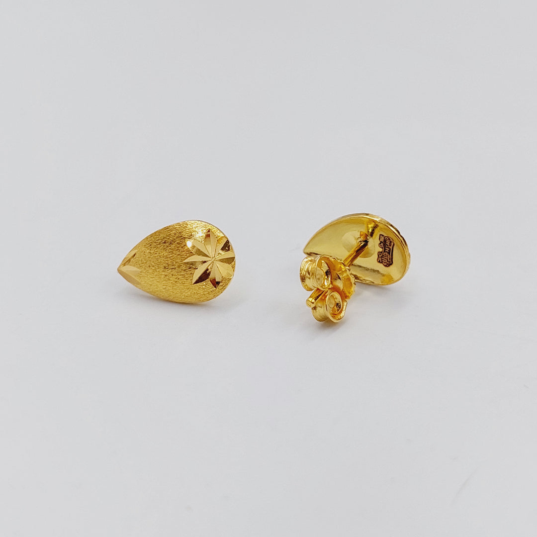 Screw Earrings  Made of 21K Yellow Gold by Saeed Jewelry-31162