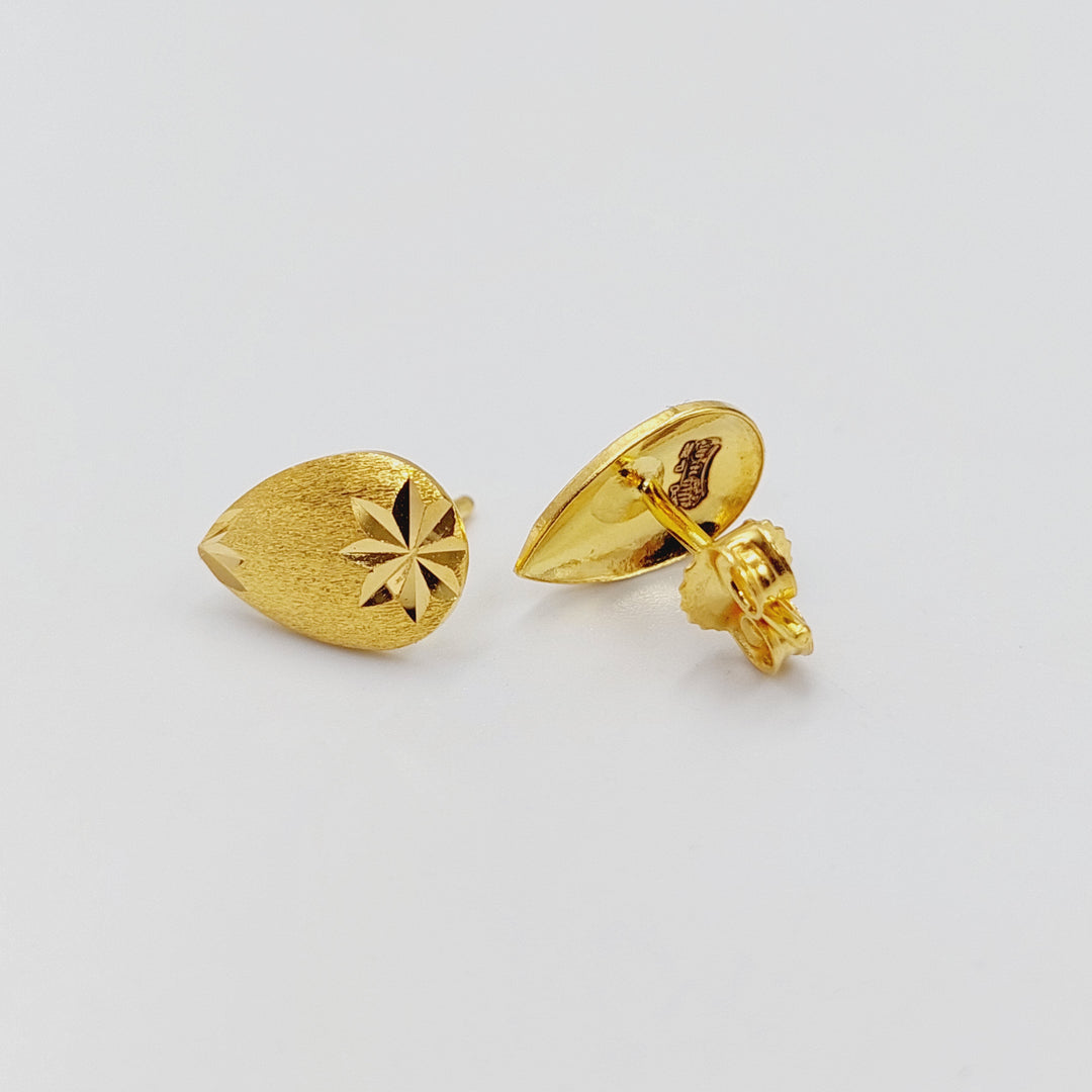 Screw Earrings  Made of 21K Yellow Gold by Saeed Jewelry-31162