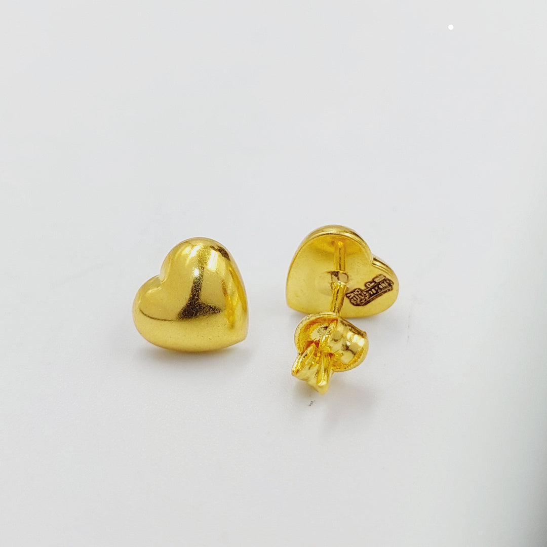 Screw Earrings  Made of 21K Yellow Gold by Saeed Jewelry-screw-earrings-31164