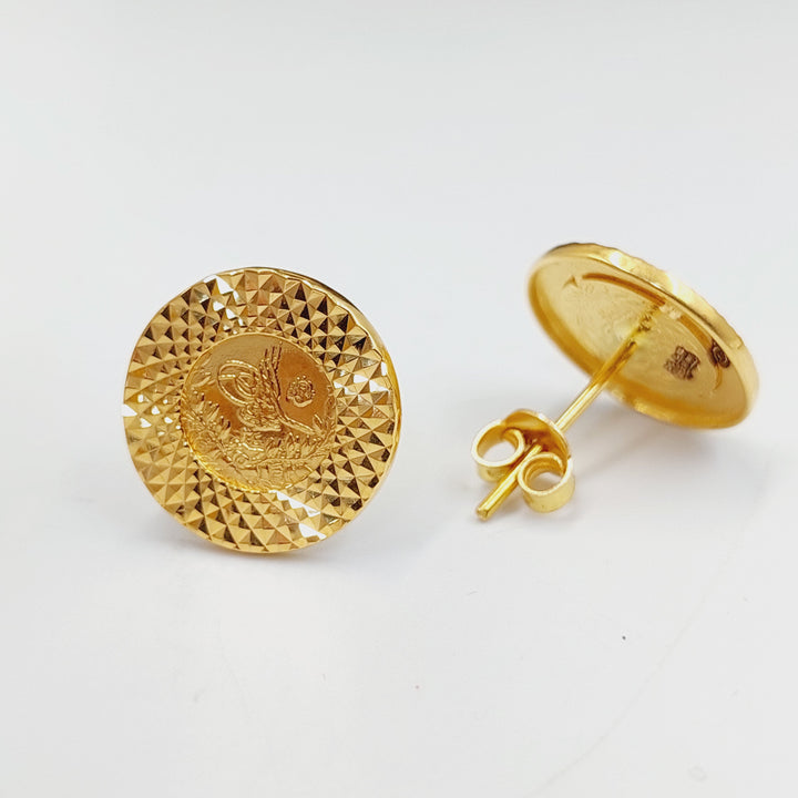 Screw Rashadi Earrings  Made of 21K Yellow Gold by Saeed Jewelry-30804