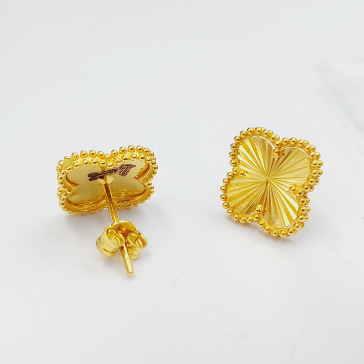Screw Rose Earrings  Made of 21K Yellow Gold by Saeed Jewelry-30803