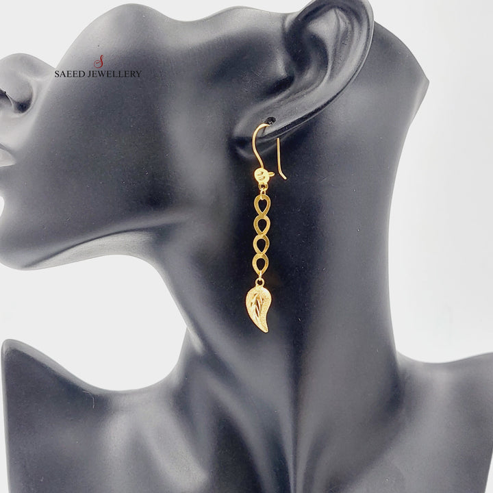 Shankle Almond Earrings  Made Of 21K Yellow Gold by Saeed Jewelry-28998
