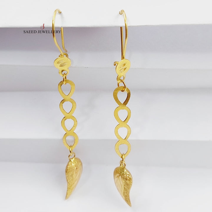 Shankle Almond Earrings  Made Of 21K Yellow Gold by Saeed Jewelry-28998