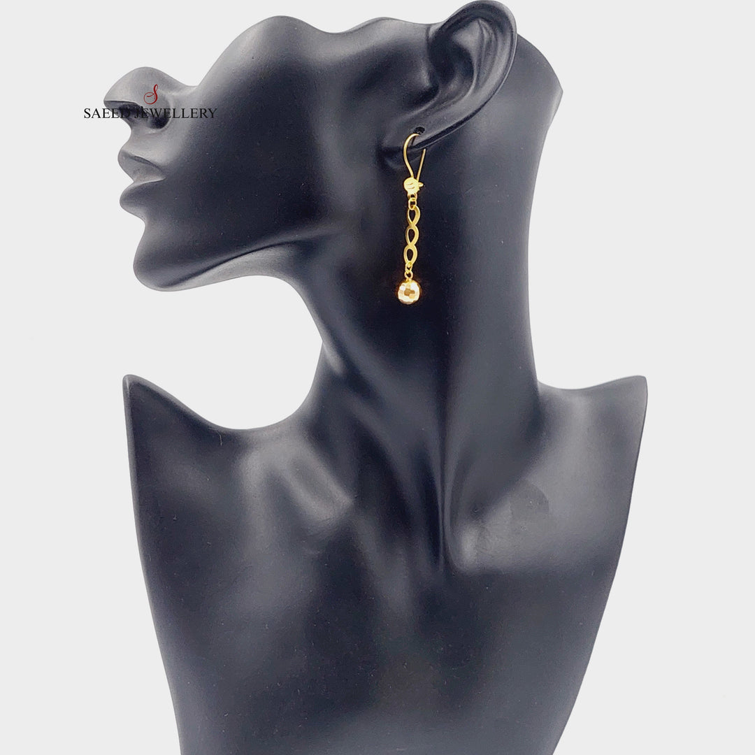 Shankle Balls Earrings  Made Of 21K Yellow Gold by Saeed Jewelry-28999