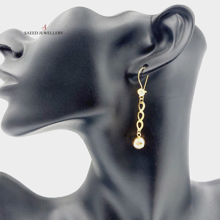 Shankle Balls Earrings  Made Of 21K Yellow Gold by Saeed Jewelry-28999