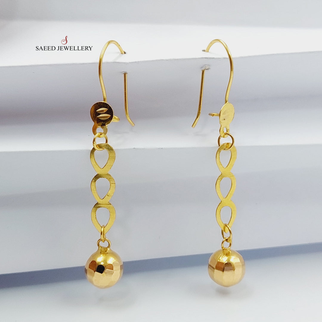 Shankle Balls Earrings  Made Of 21K Yellow Gold by Saeed Jewelry-28999
