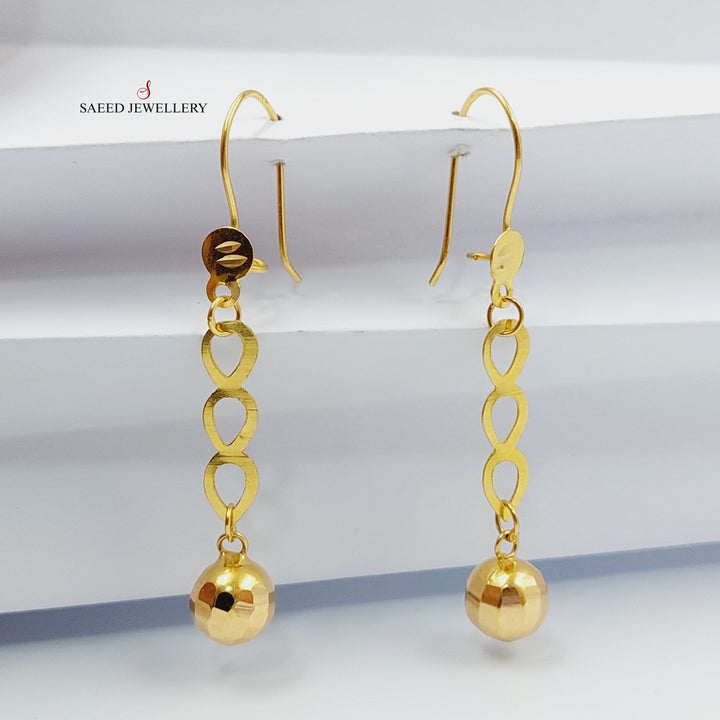 Shankle Balls Earrings  Made Of 21K Yellow Gold by Saeed Jewelry-28999