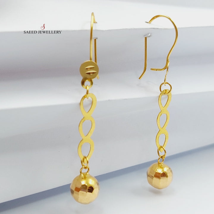 Shankle Balls Earrings  Made Of 21K Yellow Gold by Saeed Jewelry-28999