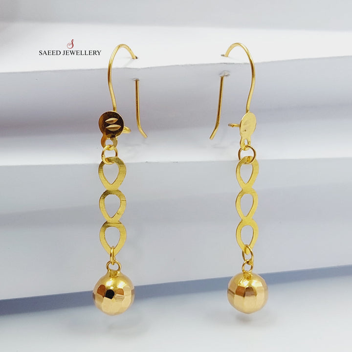 Shankle Balls Earrings  Made Of 21K Yellow Gold by Saeed Jewelry-29000