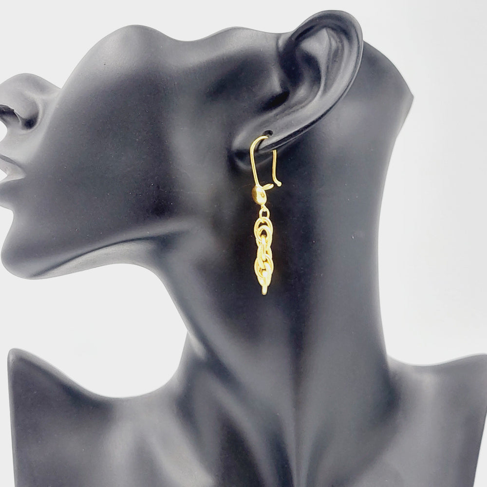 Shankle Cuban Links Earrings  Made Of 21K Yellow Gold by Saeed Jewelry-28992