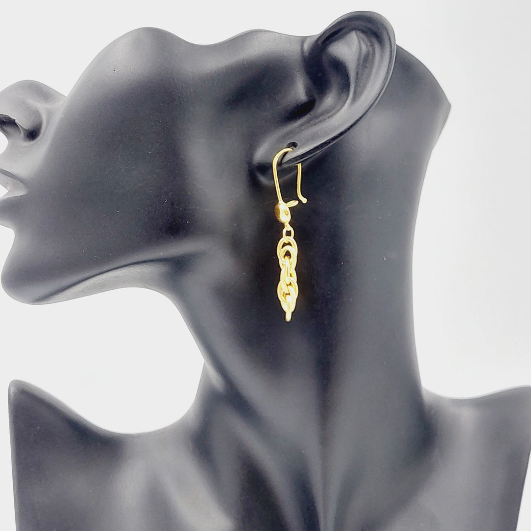 Shankle Cuban Links Earrings  Made Of 21K Yellow Gold by Saeed Jewelry-28992