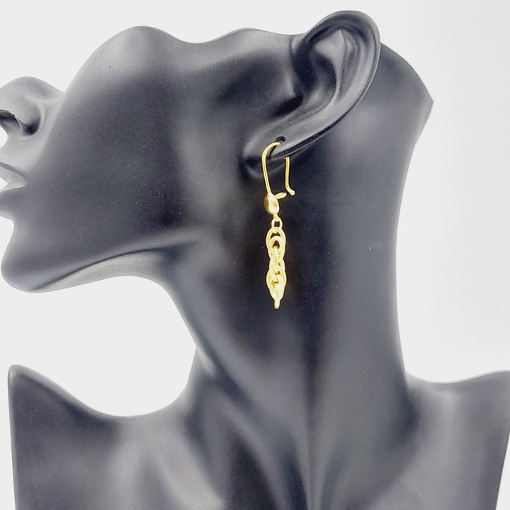 Shankle Cuban Links Earrings  Made Of 21K Yellow Gold by Saeed Jewelry-28992