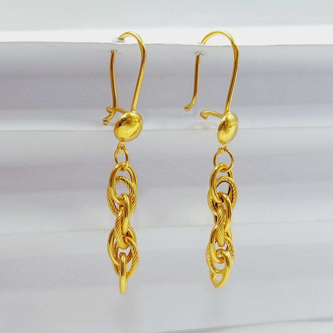 Shankle Cuban Links Earrings  Made Of 21K Yellow Gold by Saeed Jewelry-28992