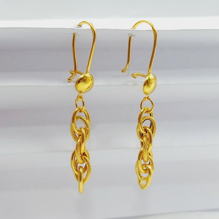 Shankle Cuban Links Earrings  Made Of 21K Yellow Gold by Saeed Jewelry-28992