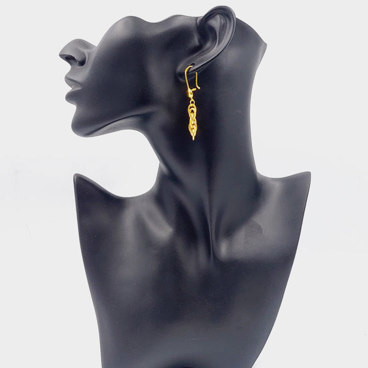 Shankle Cuban Links Earrings  Made Of 21K Yellow Gold by Saeed Jewelry-28992