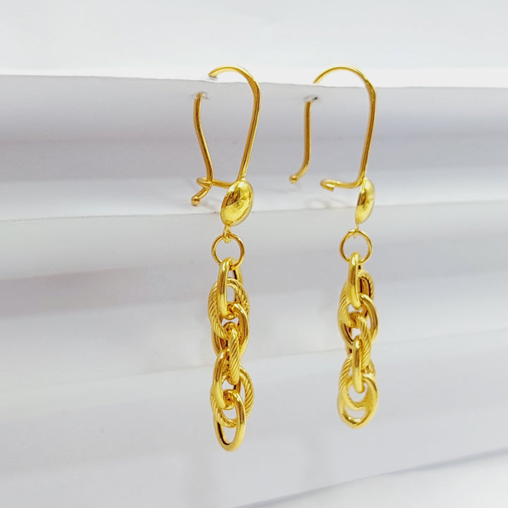 Shankle Cuban Links Earrings  Made Of 21K Yellow Gold by Saeed Jewelry-28992