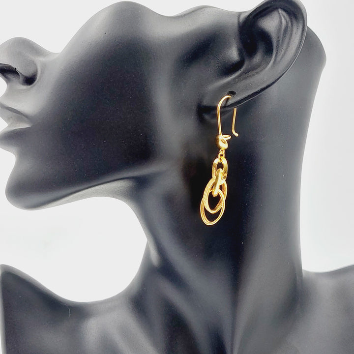 Shankle Cuban Links Earrings  Made Of 21K Yellow Gold by Saeed Jewelry-28993