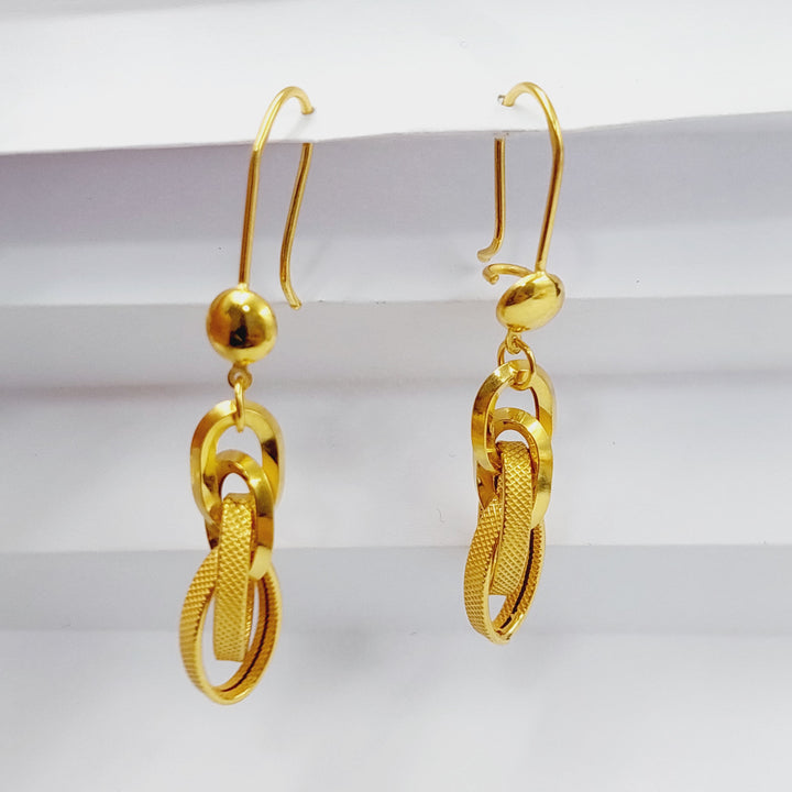Shankle Cuban Links Earrings  Made Of 21K Yellow Gold by Saeed Jewelry-28993