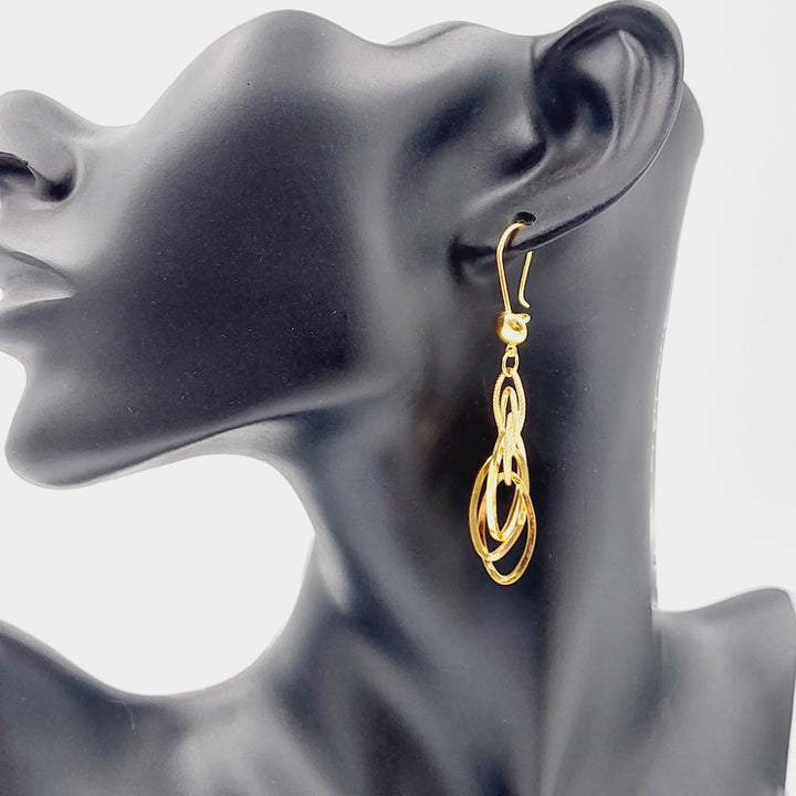 Shankle Cuban Links Earrings  Made Of 21K Yellow Gold by Saeed Jewelry-28994