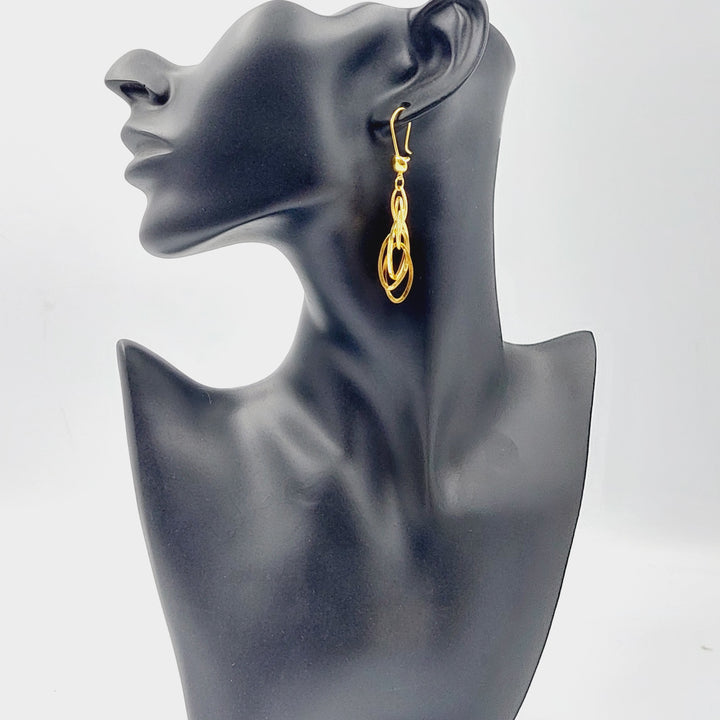 Shankle Cuban Links Earrings  Made Of 21K Yellow Gold by Saeed Jewelry-28994