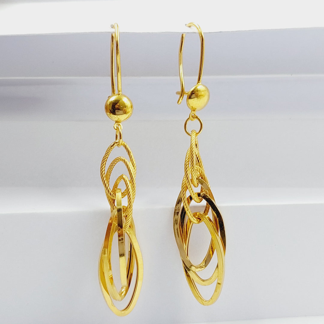 Shankle Cuban Links Earrings  Made Of 21K Yellow Gold by Saeed Jewelry-28994