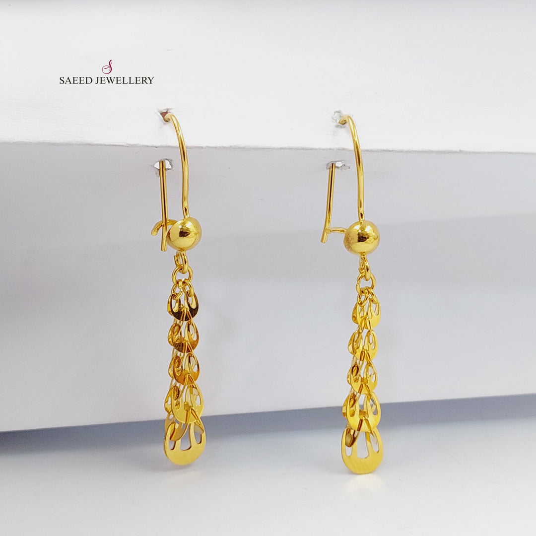 Shankle Earrings  Made Of 21K Yellow Gold by Saeed Jewelry-30417