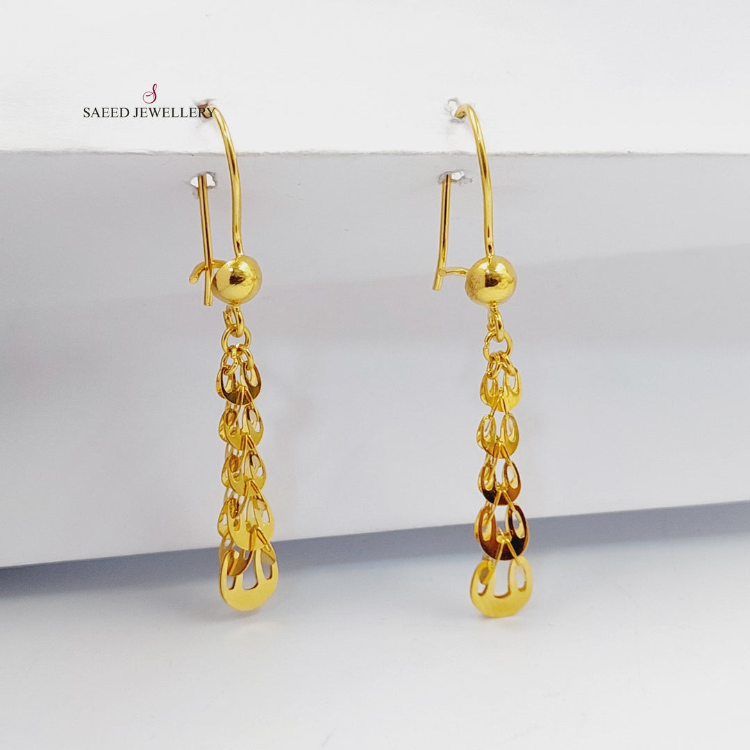 Shankle Earrings  Made Of 21K Yellow Gold by Saeed Jewelry-30417