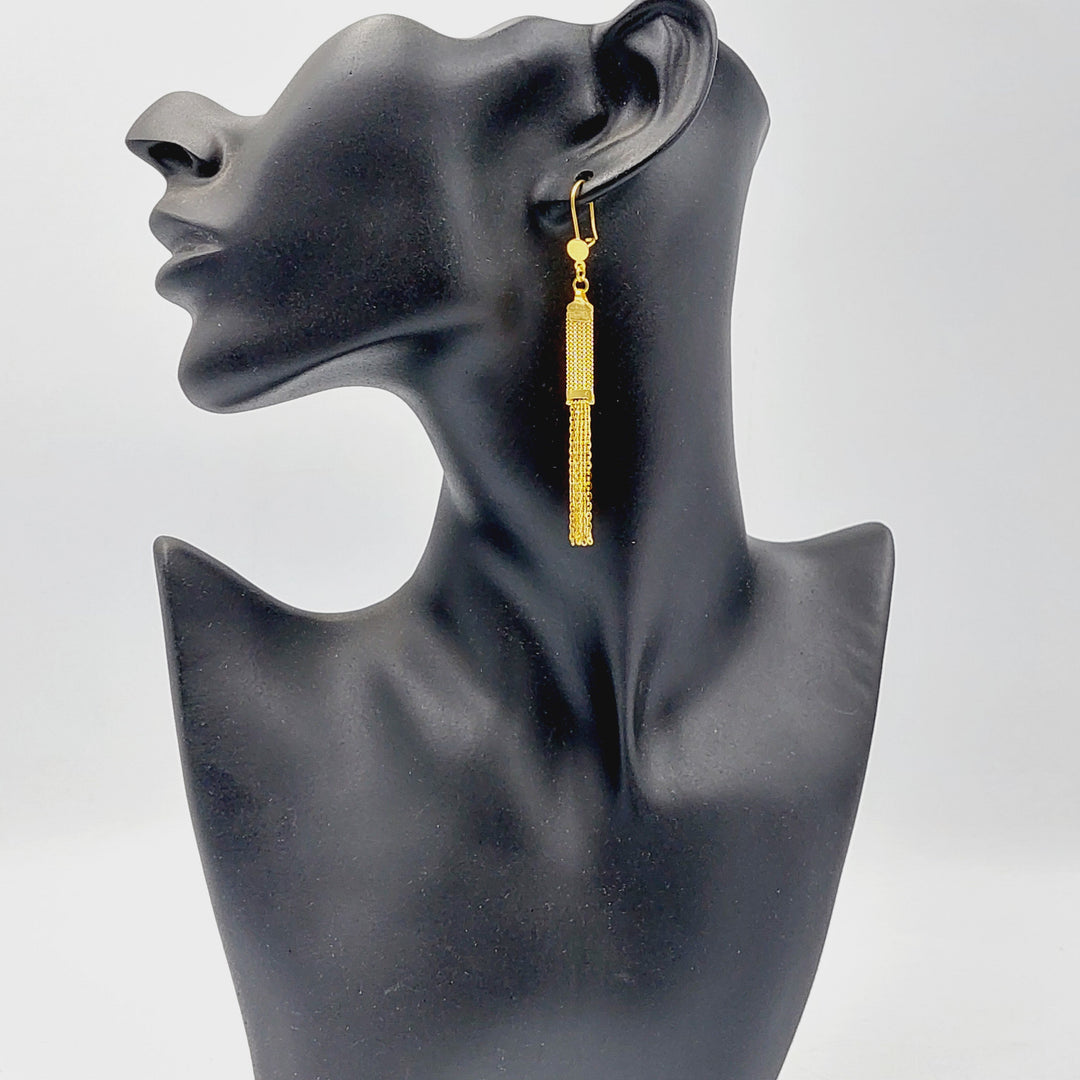 Shankle Earrings  Made of 21K Yellow Gold by Saeed Jewelry-31152