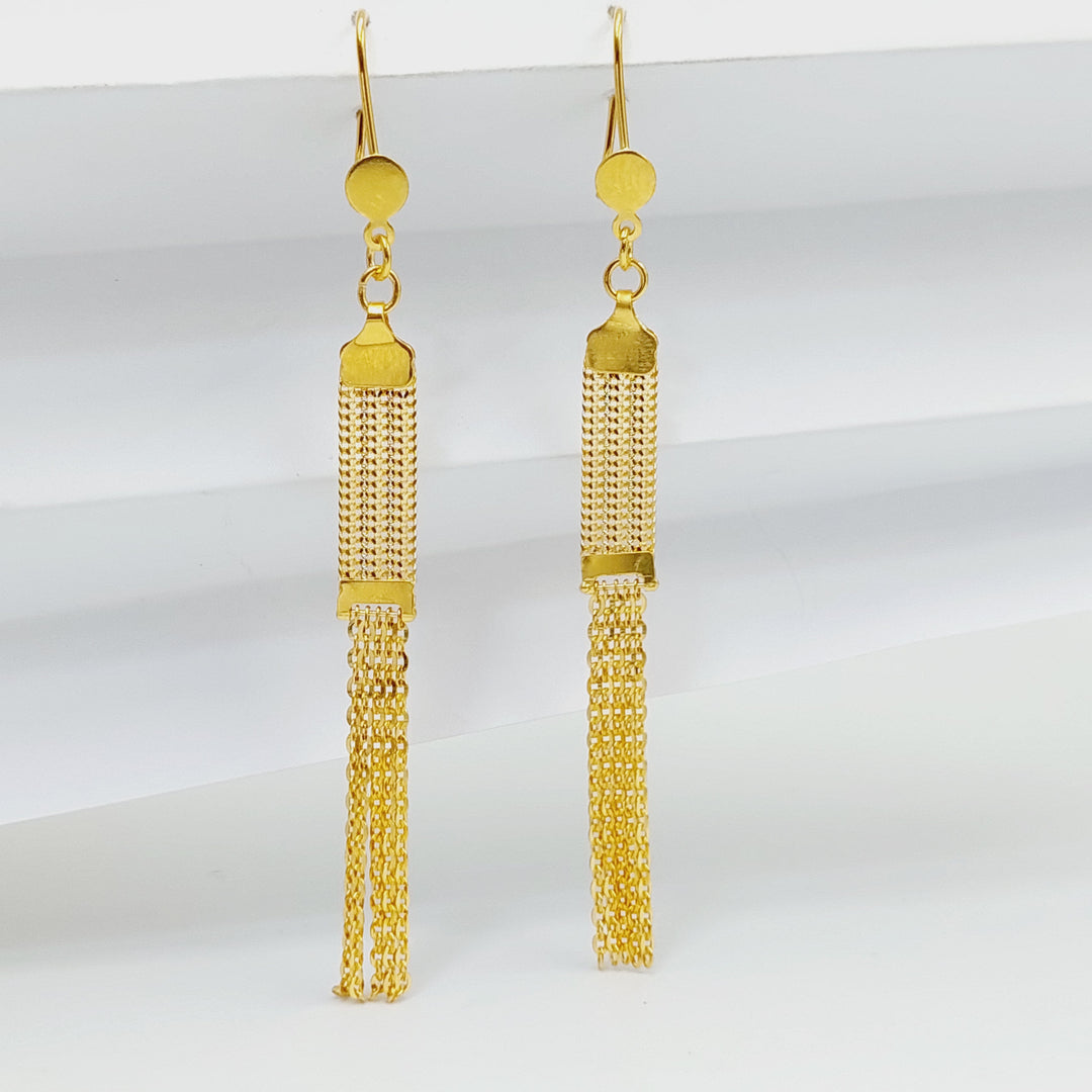 Shankle Earrings  Made of 21K Yellow Gold by Saeed Jewelry-31152