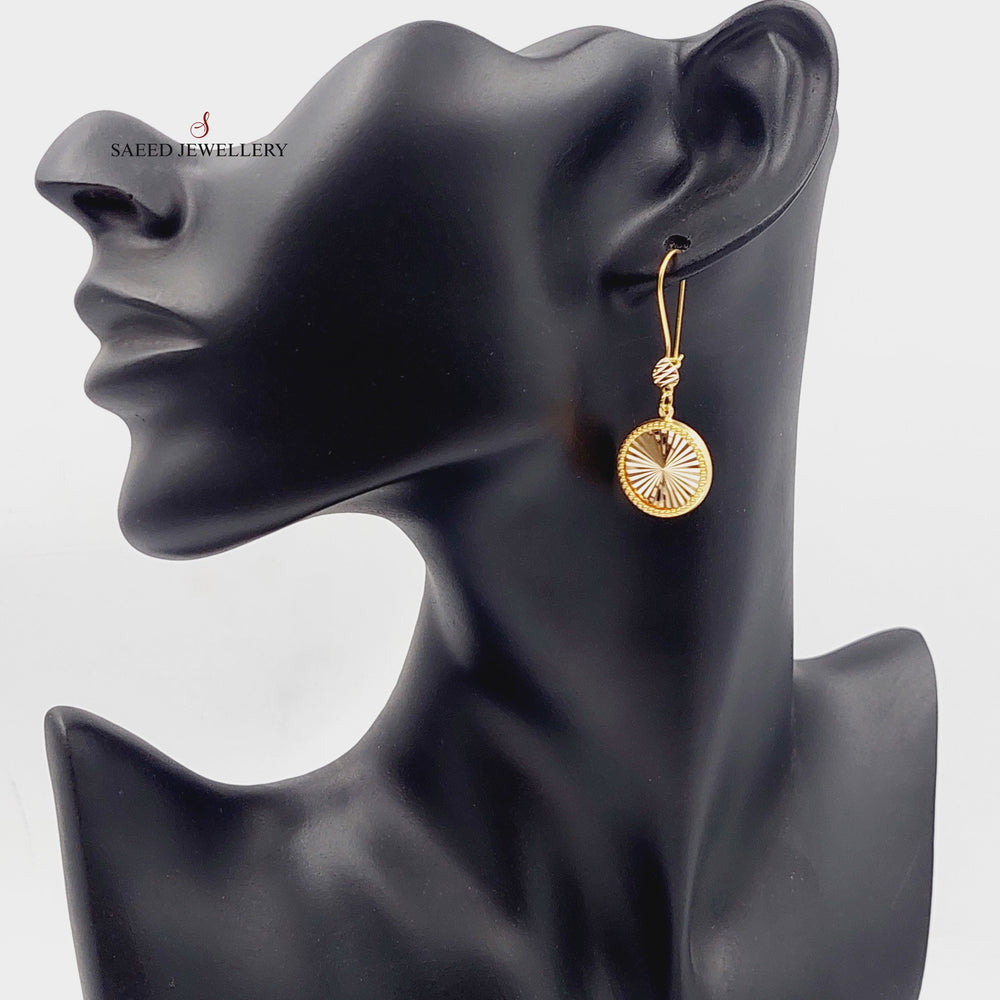 Shankle Rounded Earrings  Made Of 21K Yellow Gold by Saeed Jewelry-28974