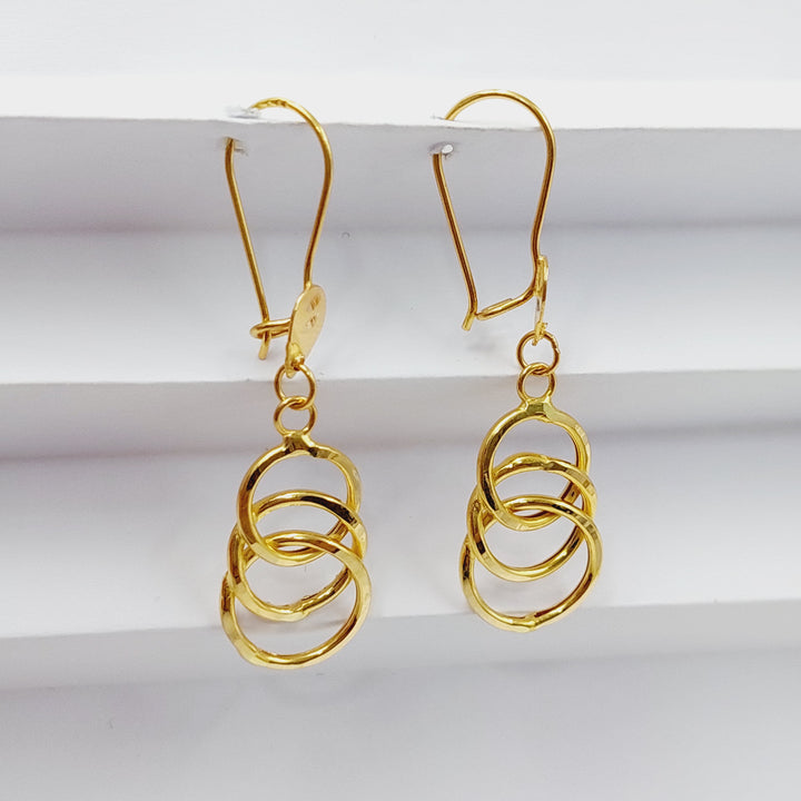Shankle Rounded Earrings  Made Of 21K Yellow Gold by Saeed Jewelry-28997