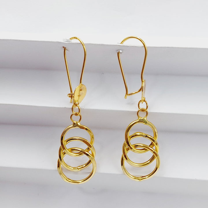 Shankle Rounded Earrings  Made Of 21K Yellow Gold by Saeed Jewelry-28997