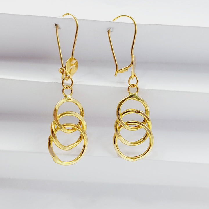 Shankle Rounded Earrings  Made Of 21K Yellow Gold by Saeed Jewelry-28997