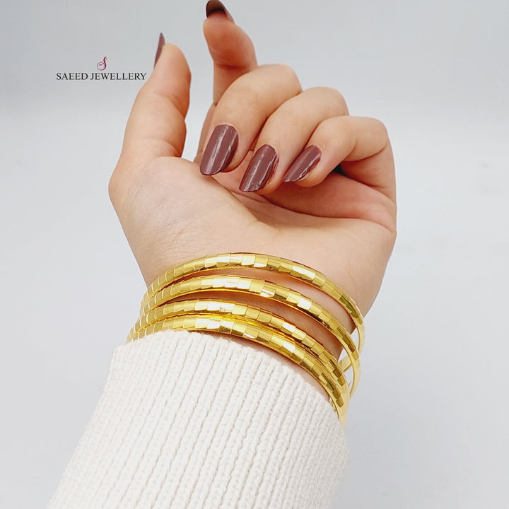 Snake Bangle Made of 21K Yellow Gold by Saeed Jewelry-25177