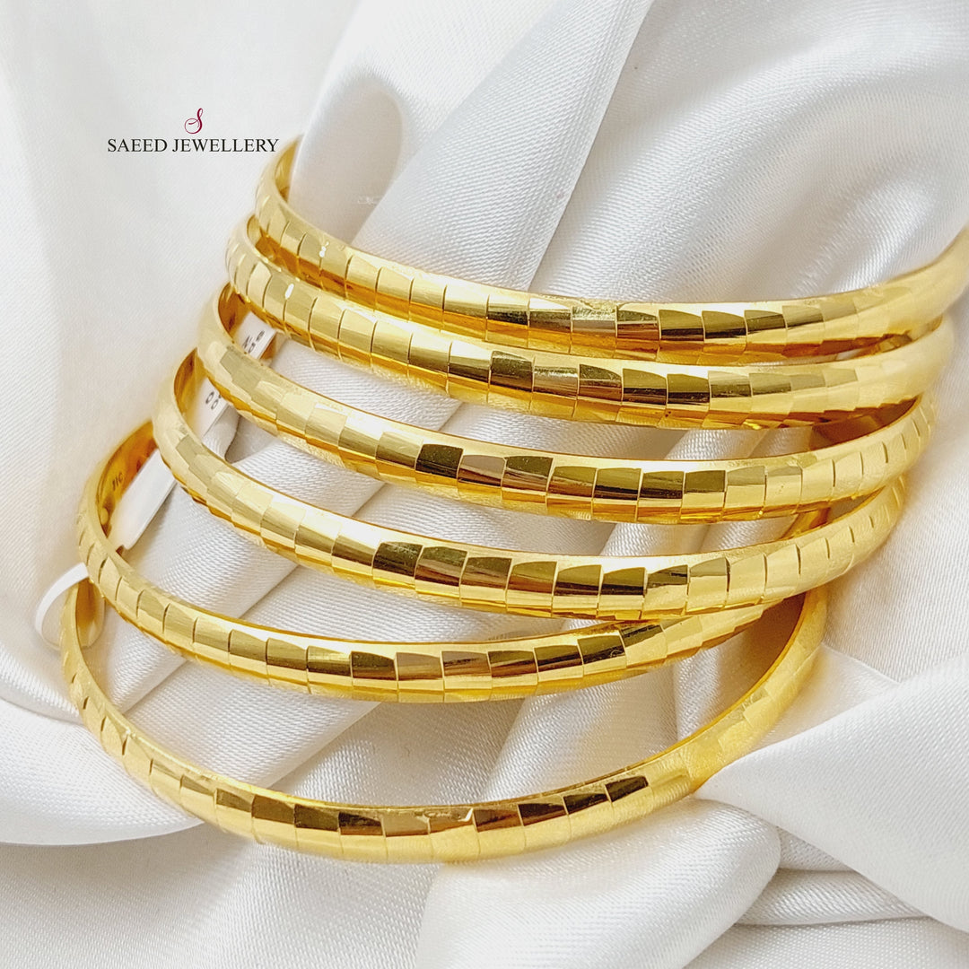 Snake Bangle Made of 21K Yellow Gold by Saeed Jewelry-25177