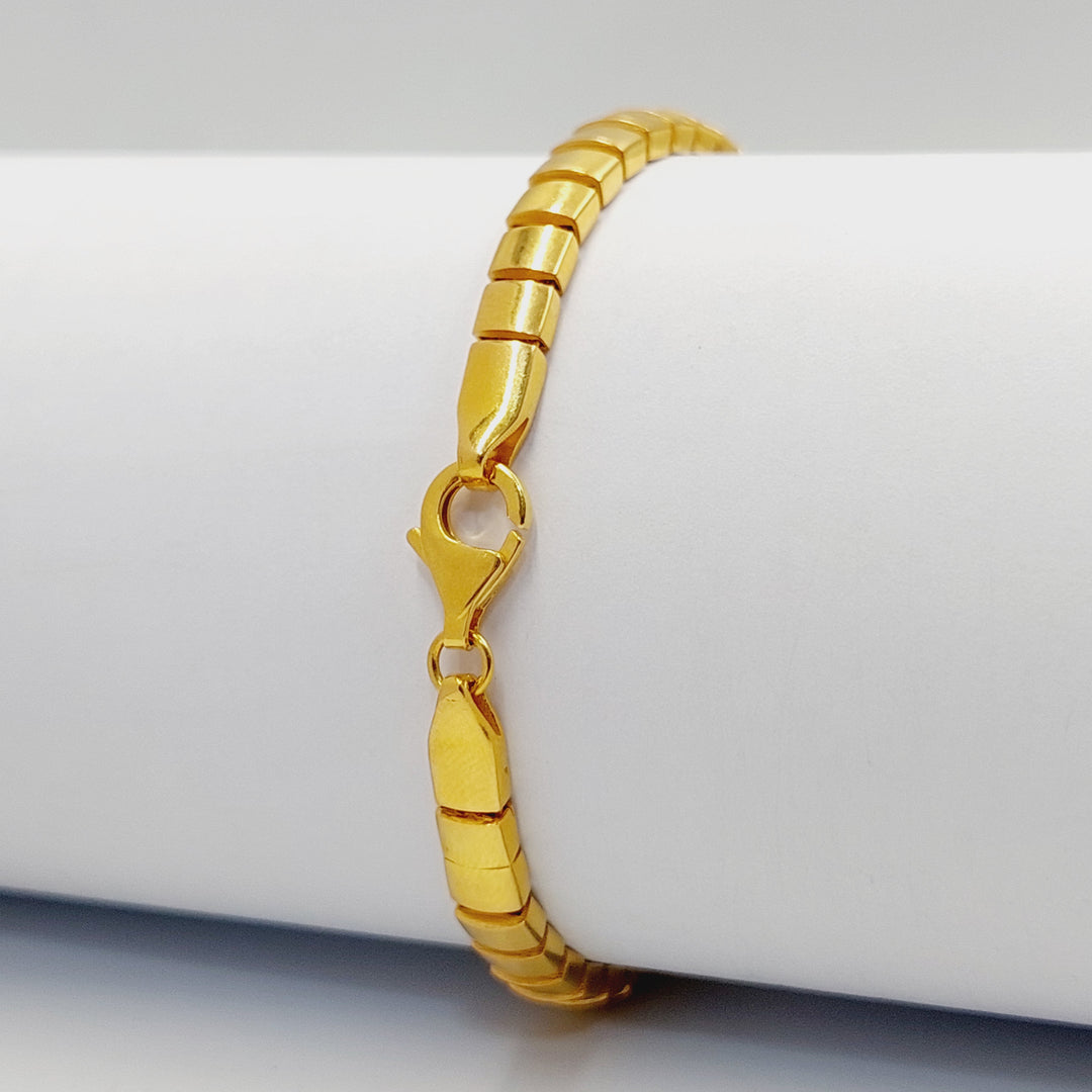 Snake Cuban Links Bracelet  Made Of 21K Yellow Gold by Saeed Jewelry-30720