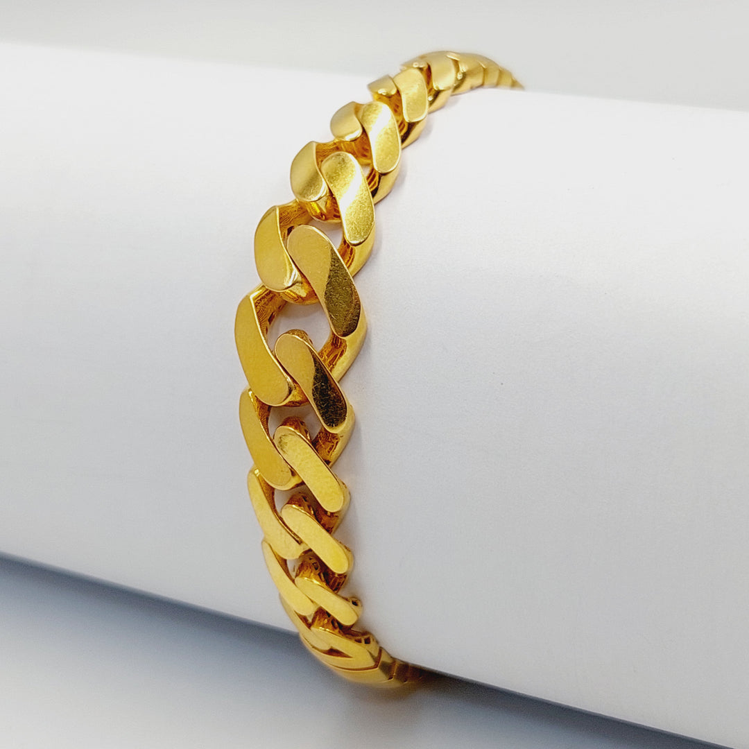 Snake Cuban Links Bracelet  Made Of 21K Yellow Gold by Saeed Jewelry-30720