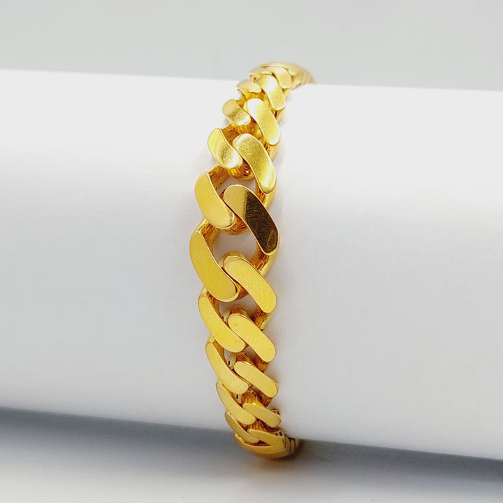 Snake Cuban Links Bracelet  Made Of 21K Yellow Gold by Saeed Jewelry-30720